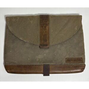 Waterfield San Francisco SF Bags Waxed Canvas Leather Laptop Sleeve‎ 13"X 10"
